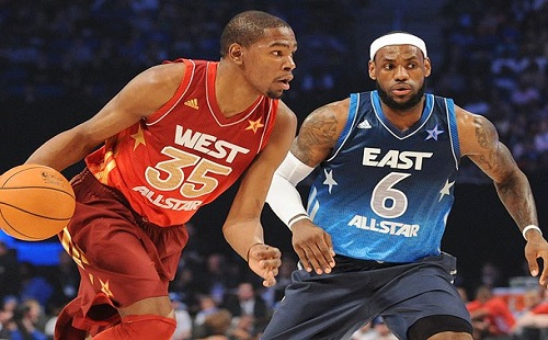 Kevin Durant Lebron James All-Star
